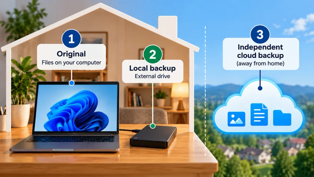 A straightforward home setup might look like this: