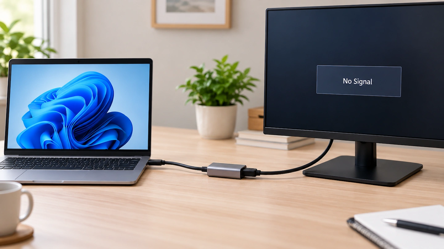 USB-C to HDMI adapter not working with an external monitor
