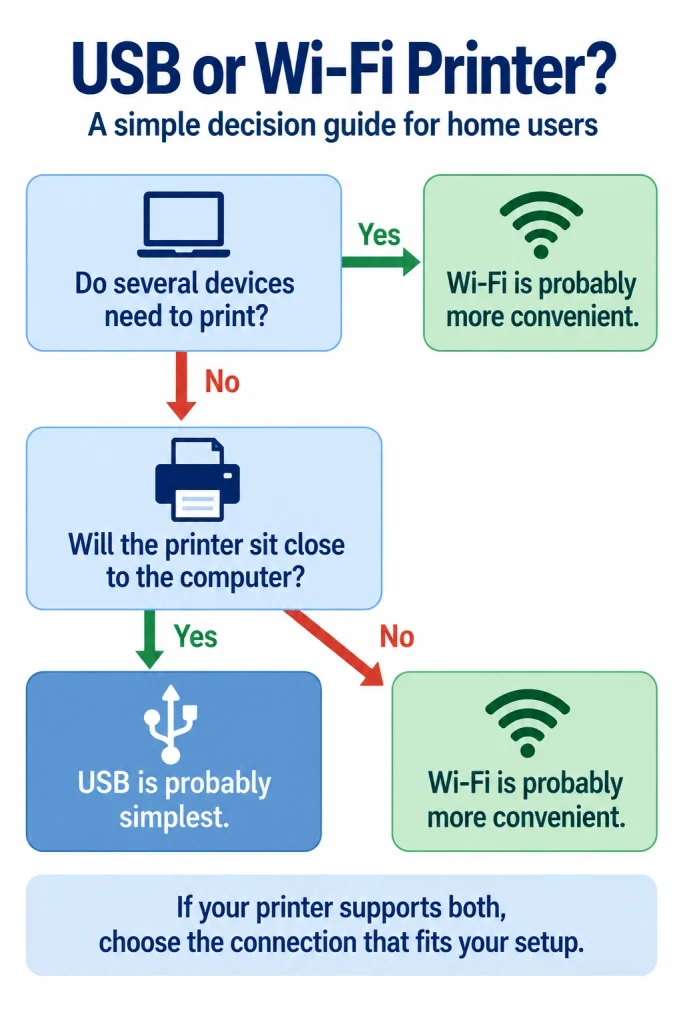 USB Printer vs Wi-Fi Printer decision guide